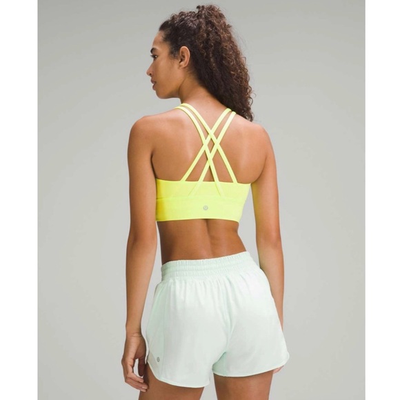 Lululemon Energy Longline Bra *Medium Support, B–D Cups in Electric Lemon Sz. 8 - Picture 3 of 12